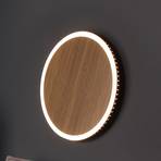 Morton 3-step dimmable wood-effect LED wall light 50 cm