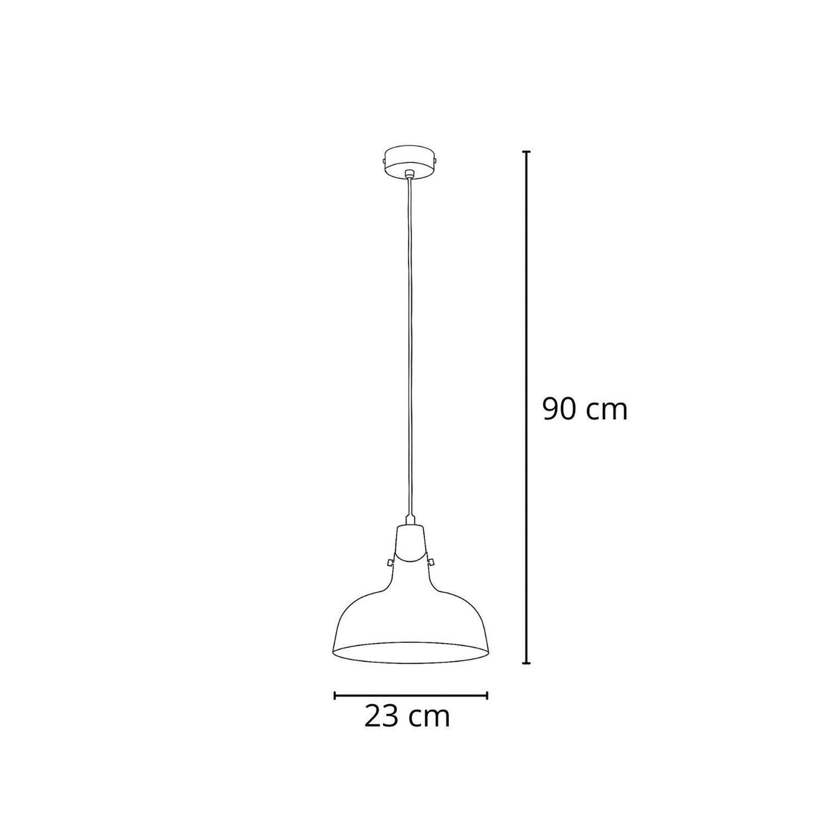 Solo Gem hanglamp, geel, Ø 23 cm, metaal