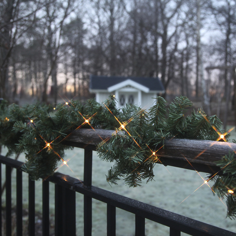 Batteridriven LED-silhuett Santa - höjd 250 cm