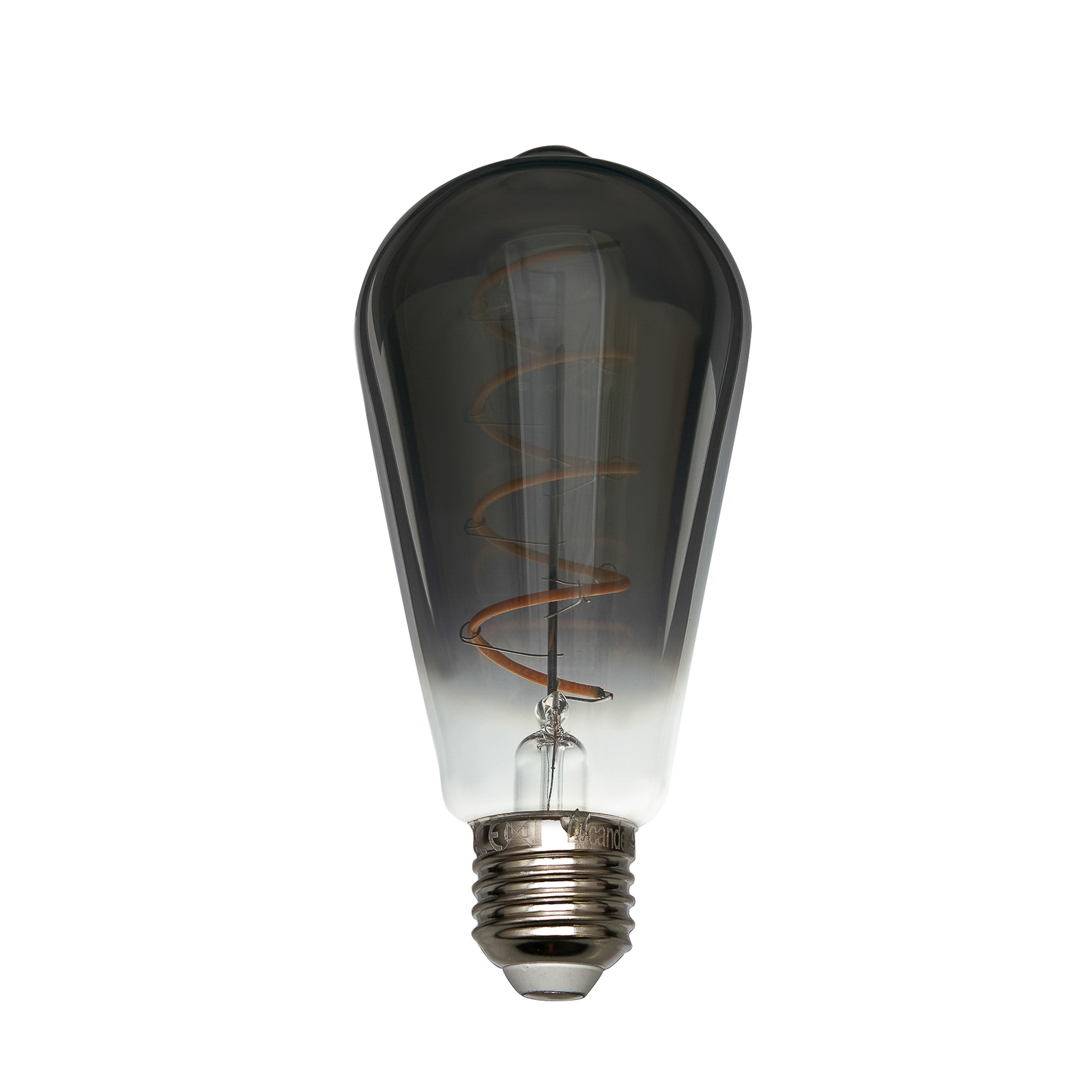 E27 4.9W rustic LED bulb, 1800K, 90 lumens, smoke