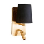 Aiden Wall Lamp Gold/Black - Lindby