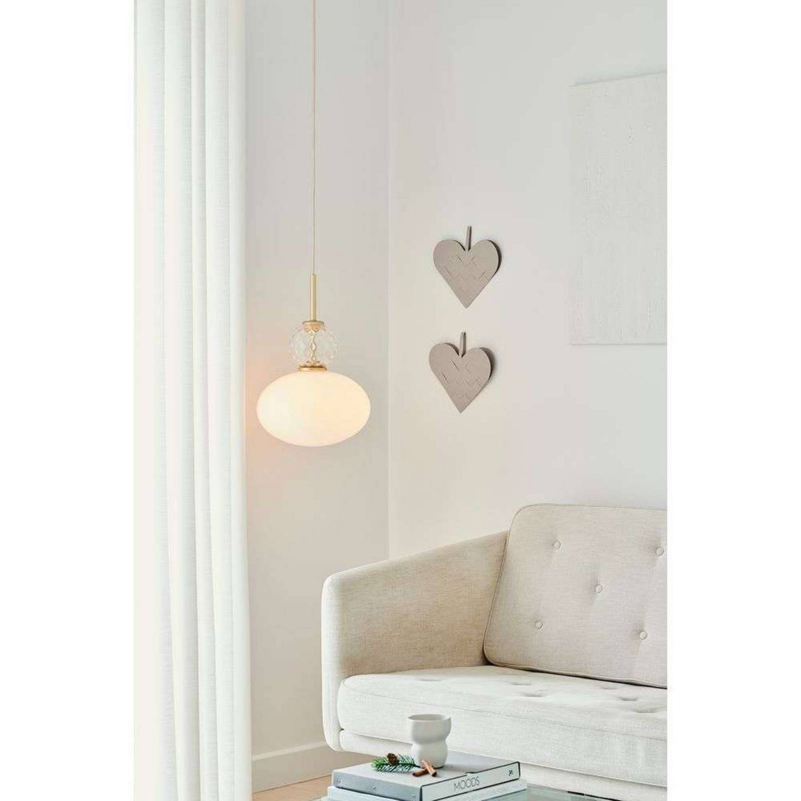 Lampa wisząca Nuura Rizzatto 32, Ø 30 cm, kolor srebrny/opalowy