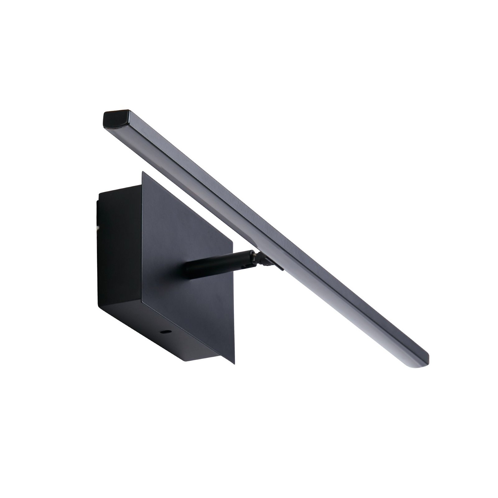 LED badkamer wandlamp Amalfi, matzwart, breedte 61 cm, staal