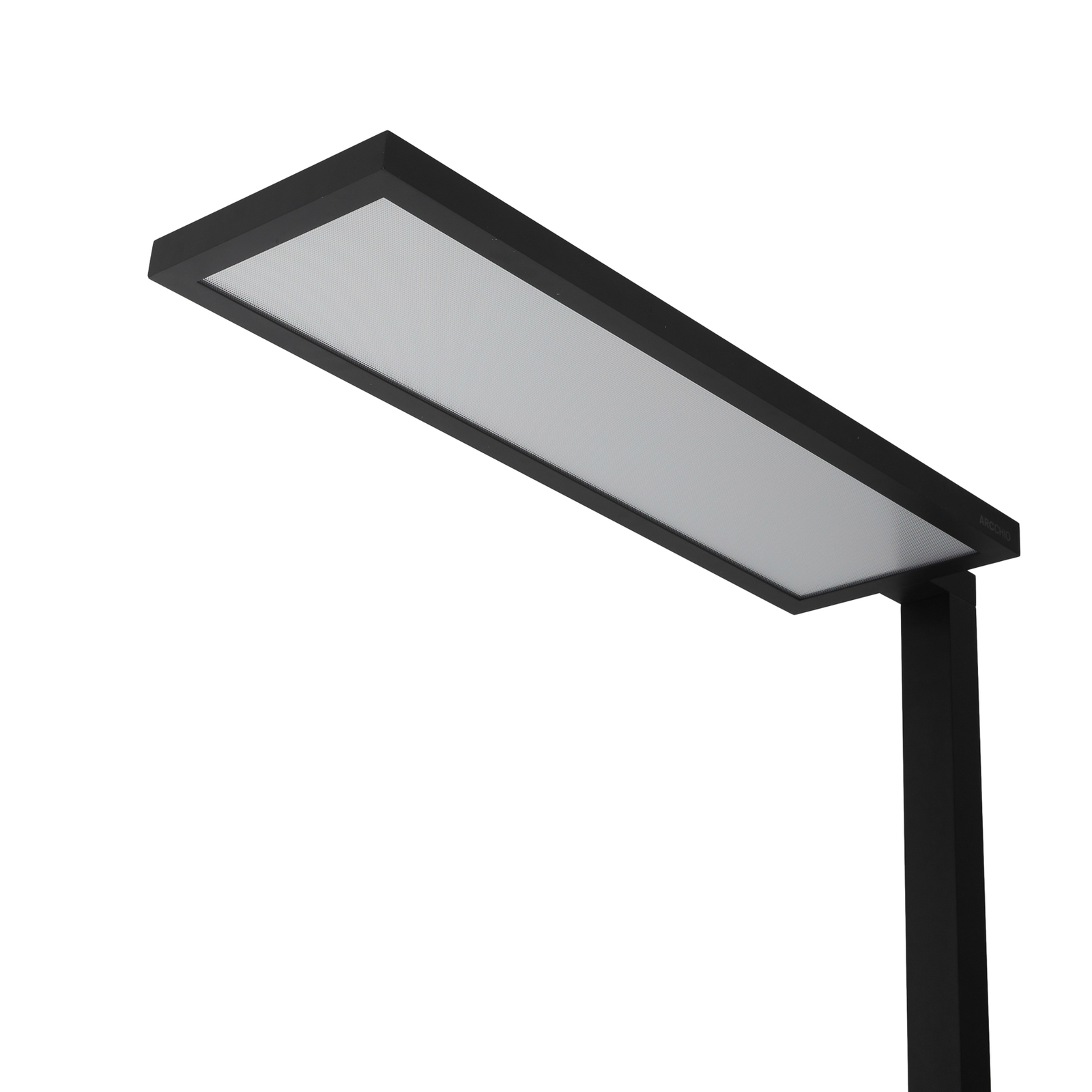 Arcchio Finix LED-gulvlampe, sort 80 W, kan dæmpes