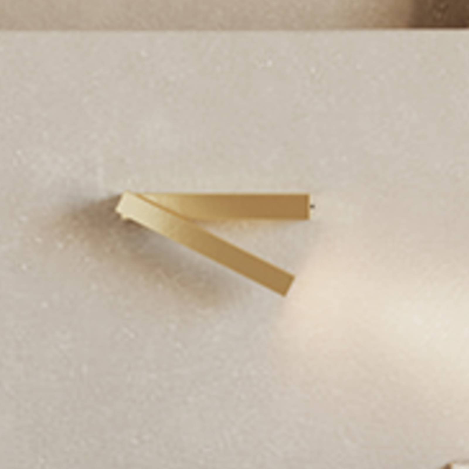 LEDS-C4 Hall Slim wall reading light with LED gold, for Living / Dining Room, aluminium, 2 W, W: 18 cm, H: 18 cm