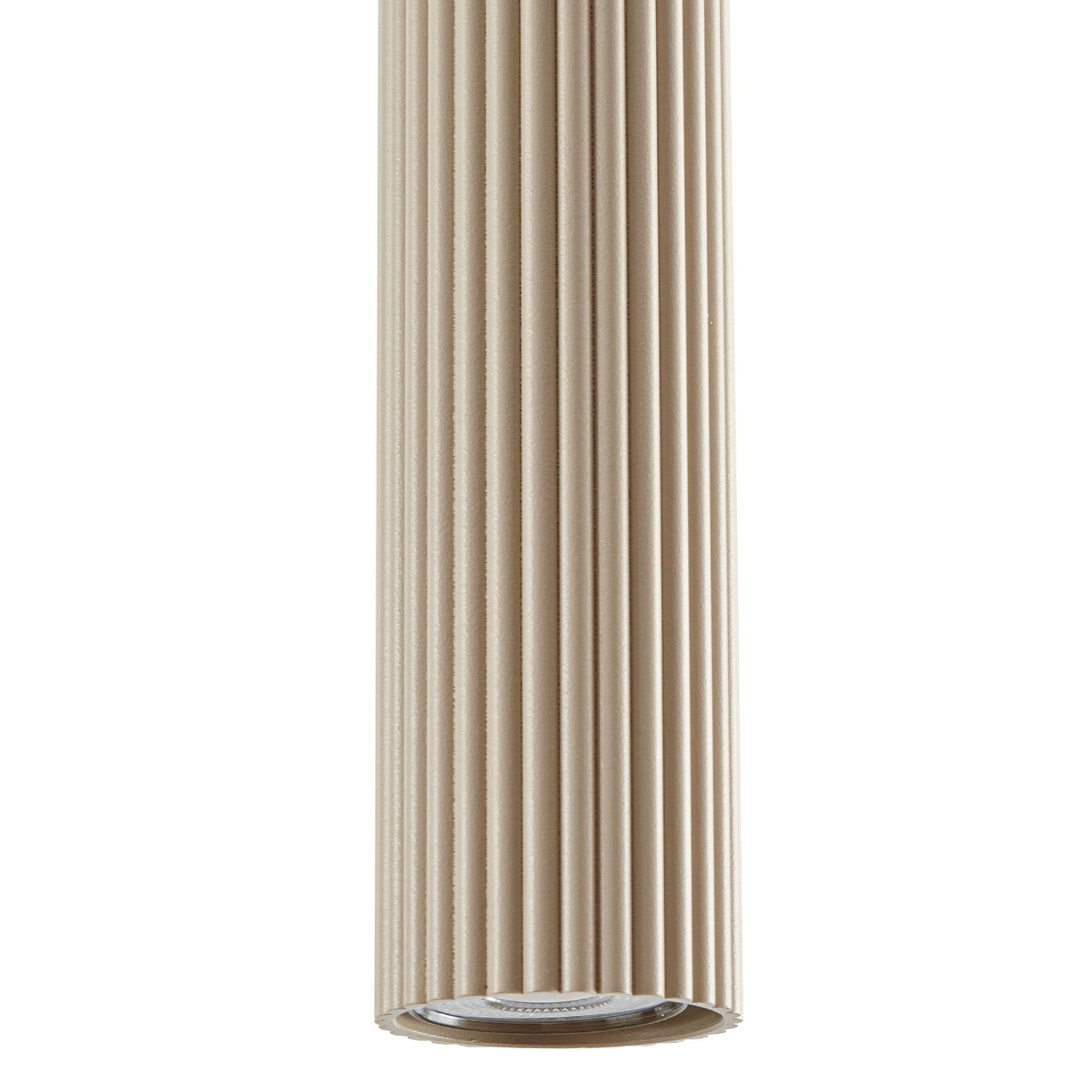 Suspension Kardis, à 4 lampes, beige, longueur 70 cm - Lindby