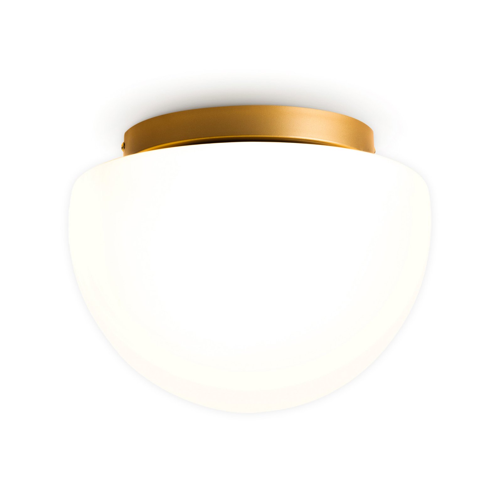 Maytoni Glassy ceiling light, white / gold, Ø 31.5 cm, glass