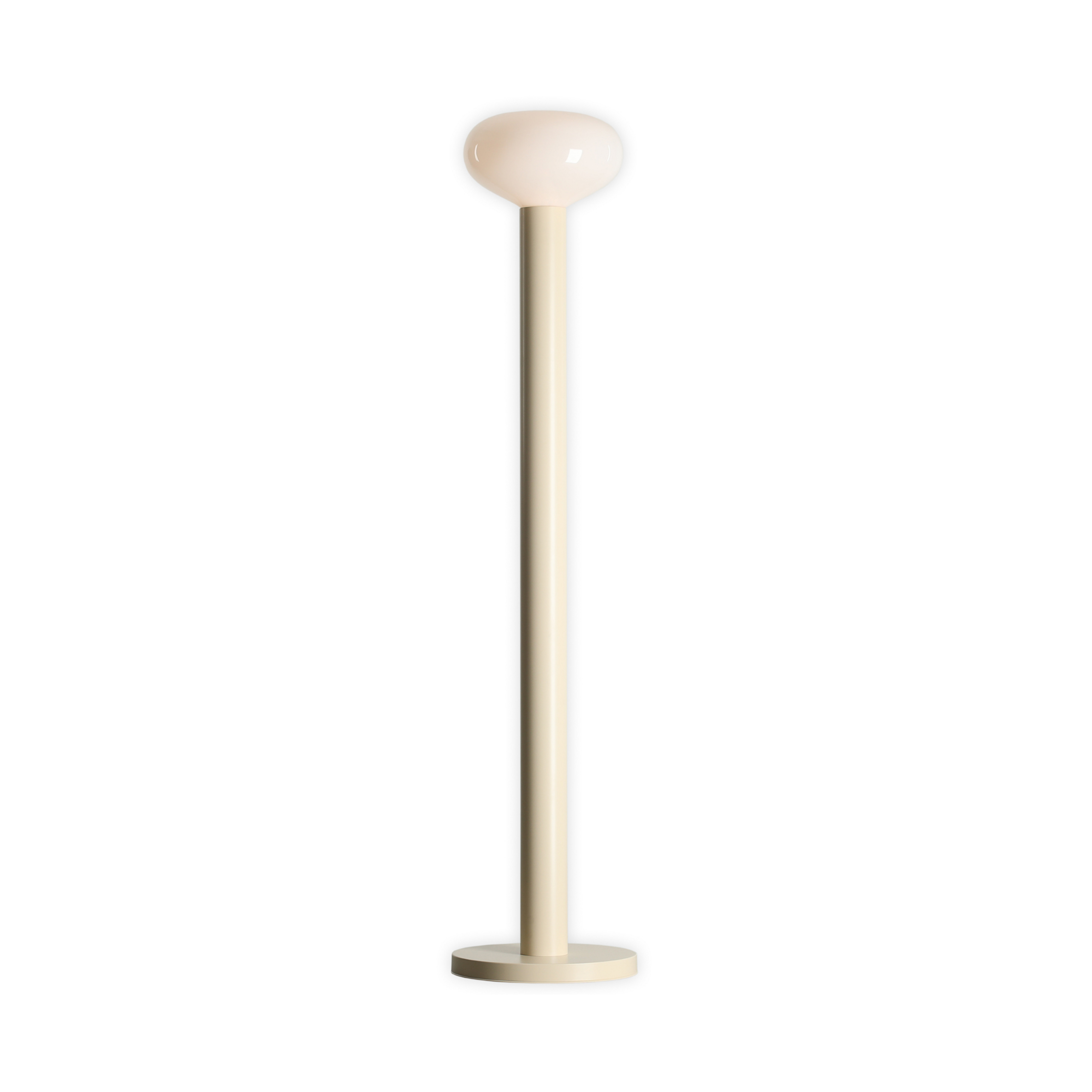 Flo floor lamp, beige, Ø 30 cm, 1-bulb, glass - ALDEX