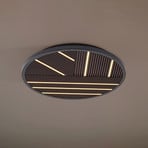 Lucande LED-taklampa Orven, trä, Ø 50 cm, dimbar