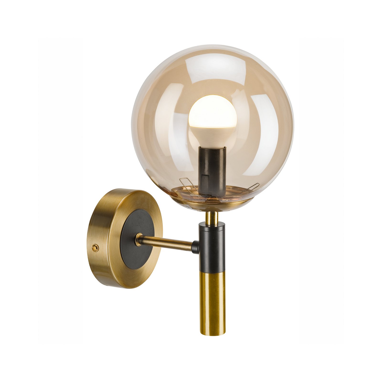 Wandleuchte Natalia, goldfarben, Ø 15 cm, Glas, E14