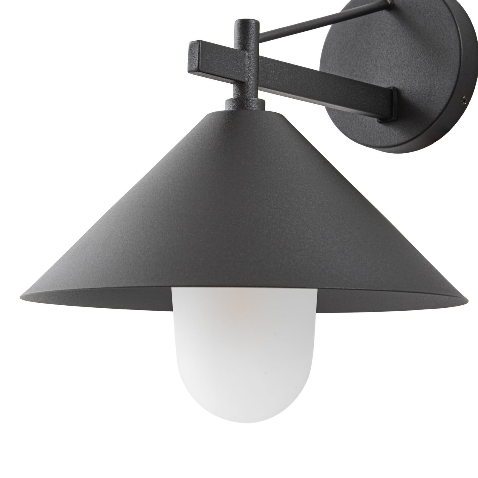 Applique d'extérieur Kiyogi, hauteur 31 cm, E27, noir, IP65, métal - Lucande