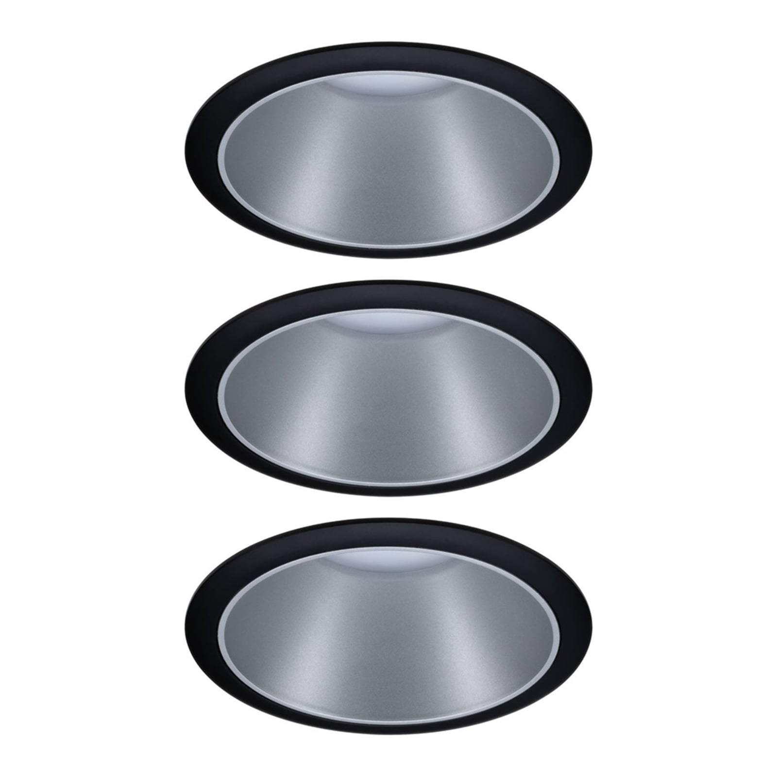 Cole LED-kohdevalaisin, hopea/musta, 3 kpl:n sarja - Paulmann Cole LED-kohdevalaisin, hopea/musta, 3 kpl:n sarja - Paulmann