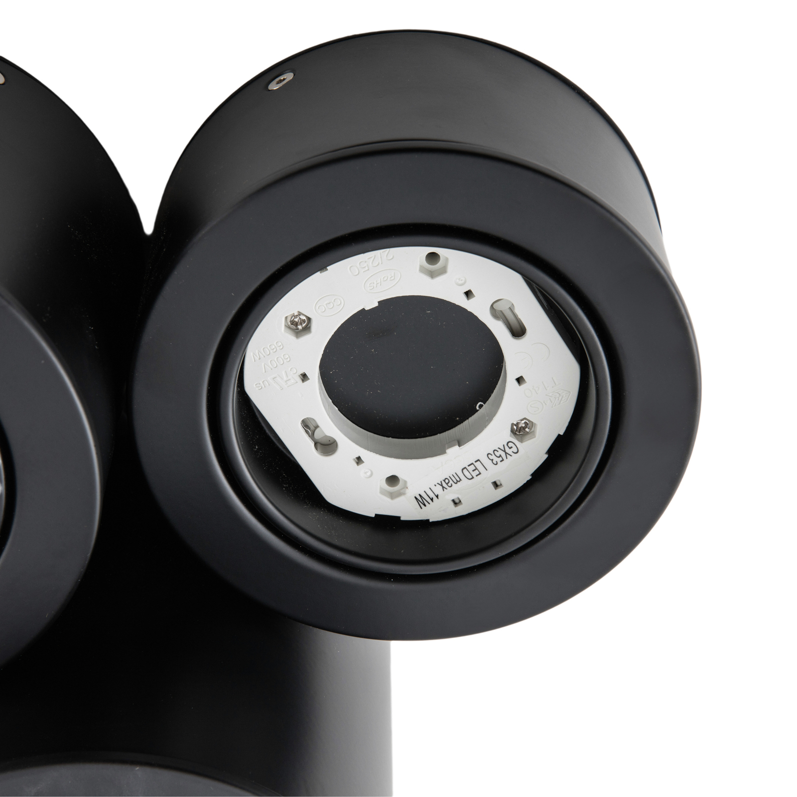 Lindby Downlight Jyla, 3-punktowa, czarna matowa, GX53