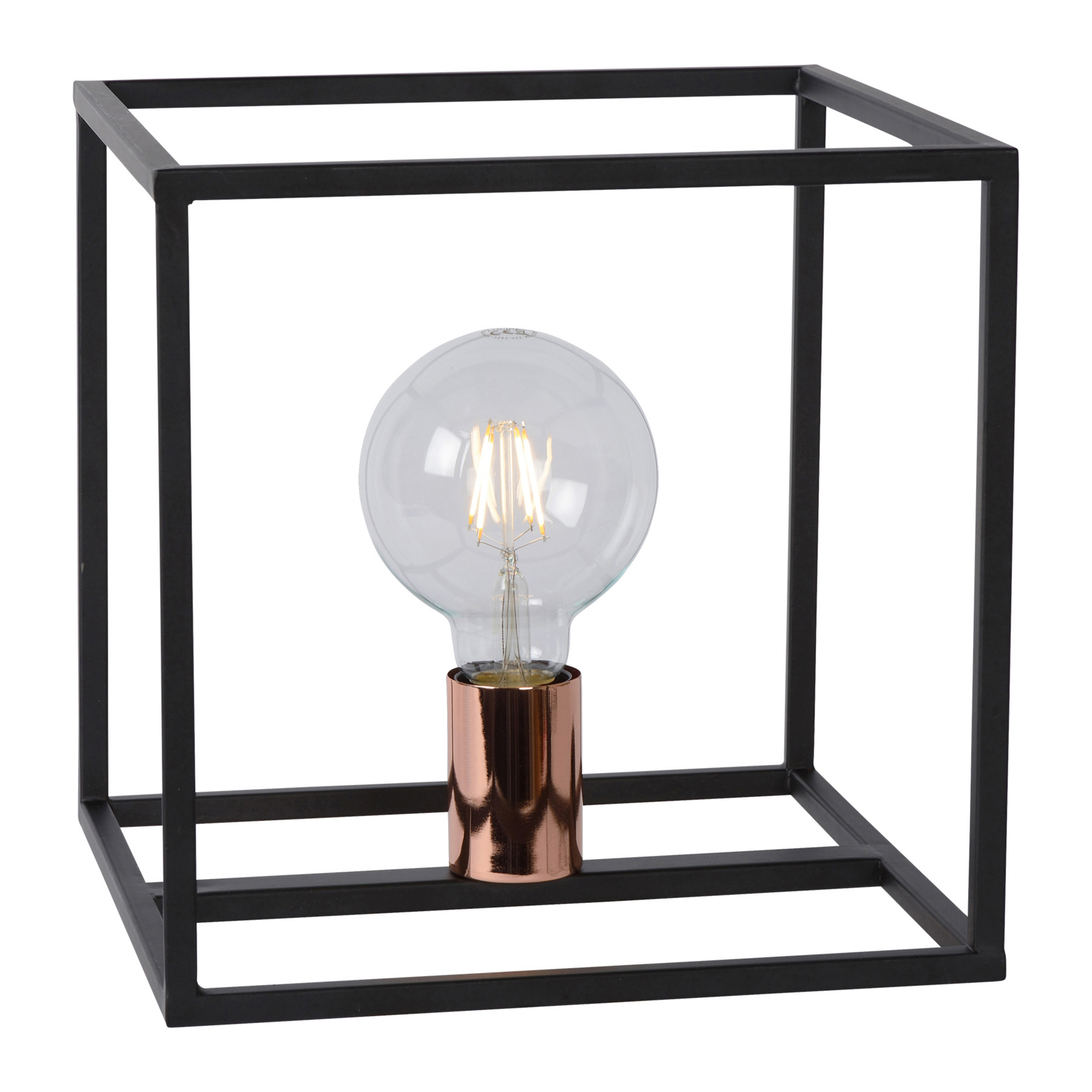 Lampe à poser Arthur avec cadre métal, noire