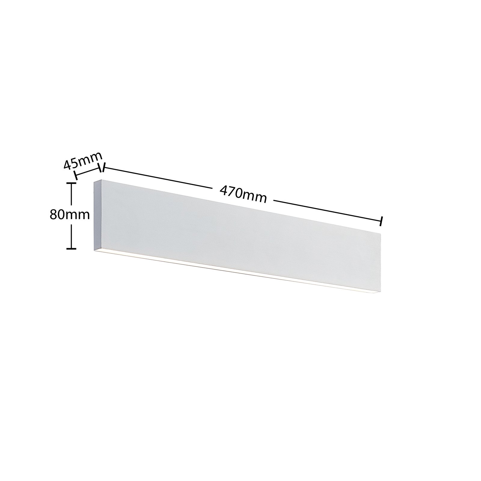 Ignazia LED Wall Lamp L47 White - Lindby