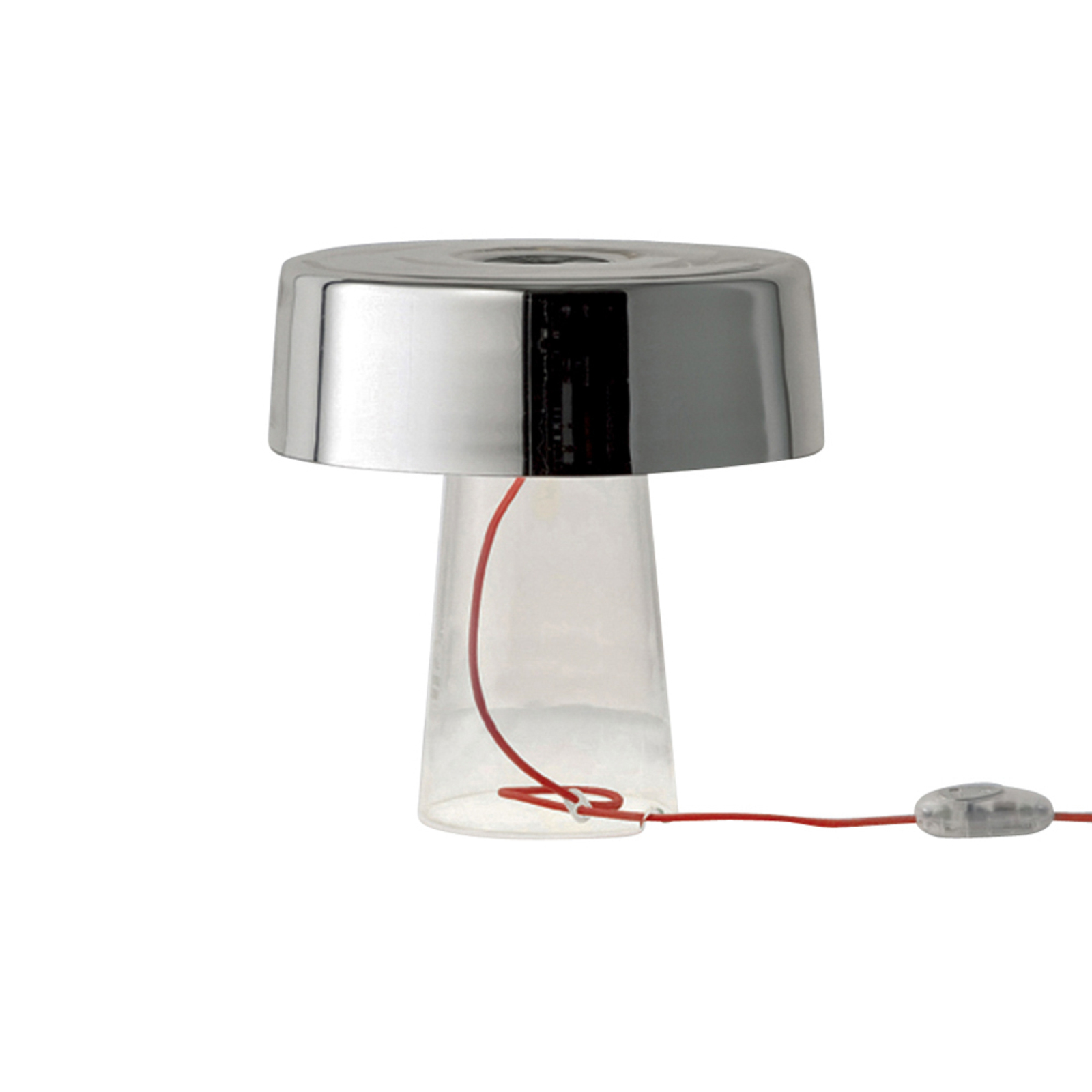 Настолна лампа Prandina Glam 36 cm, прозрачна/морирана