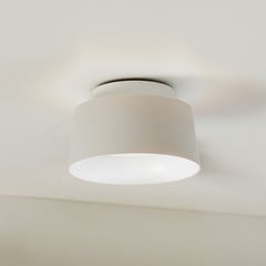 LOOM DESIGN LED mennyezeti lámpa Cookie, fehér alumínium Ø 15 cm