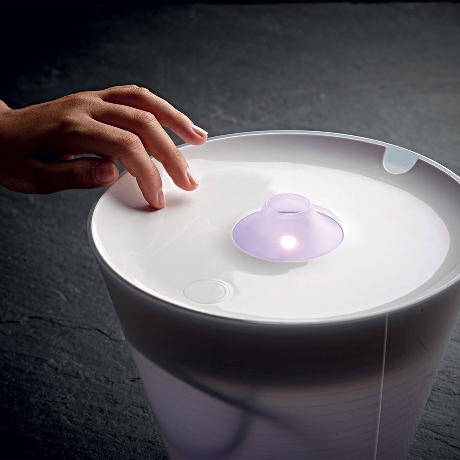 Multipot+ Portable Lampe de Table Glossy White - Rotaliana