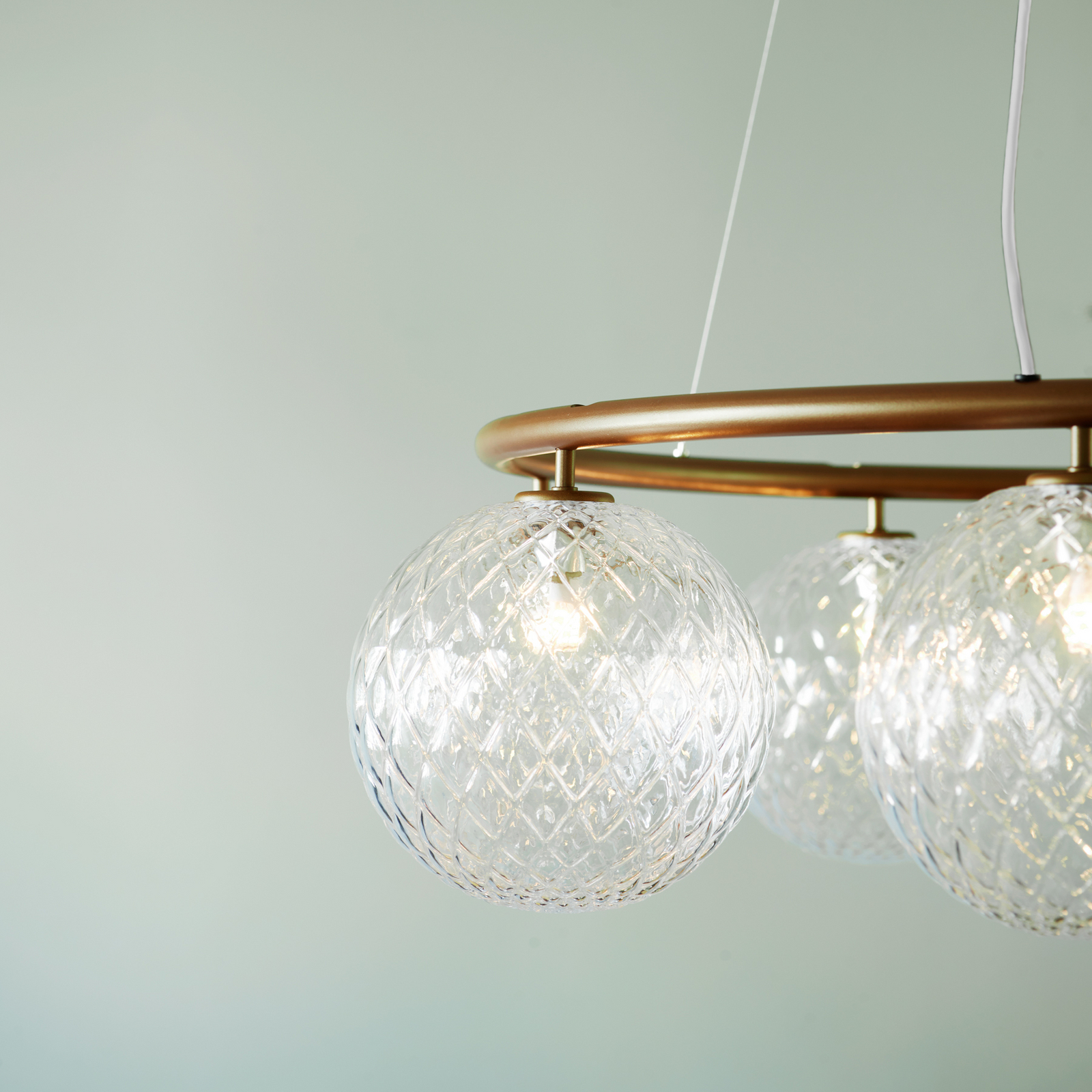 Miira 8 Circular ljuskrona, brons/klar, Ø 100 cm - Nuura