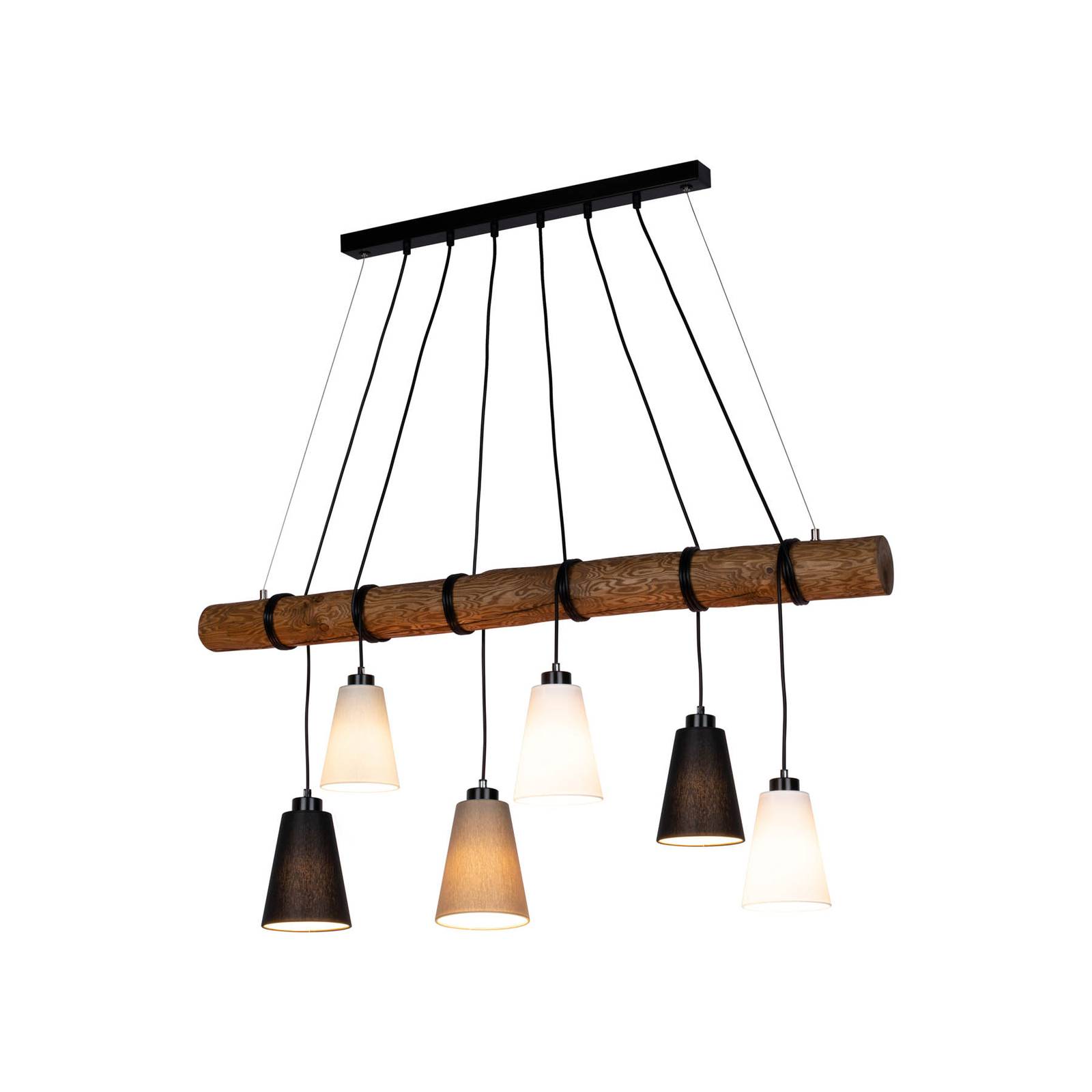 Pendellampa Como, 6 lampor, tall