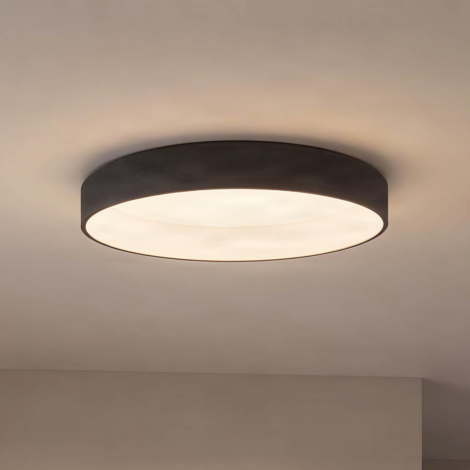 Arcchio Aleksi LED mennyezeti lámpa, Ø 60 cm, fekete, fém, CCT