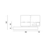 Adaptateur pour rail Nivo, blanc, triphasé, en métal - Sigor