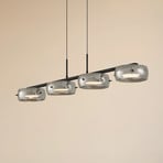 Lucande LED-Hängeleuchte Martis, schwarz, 4-flg., dimmbar