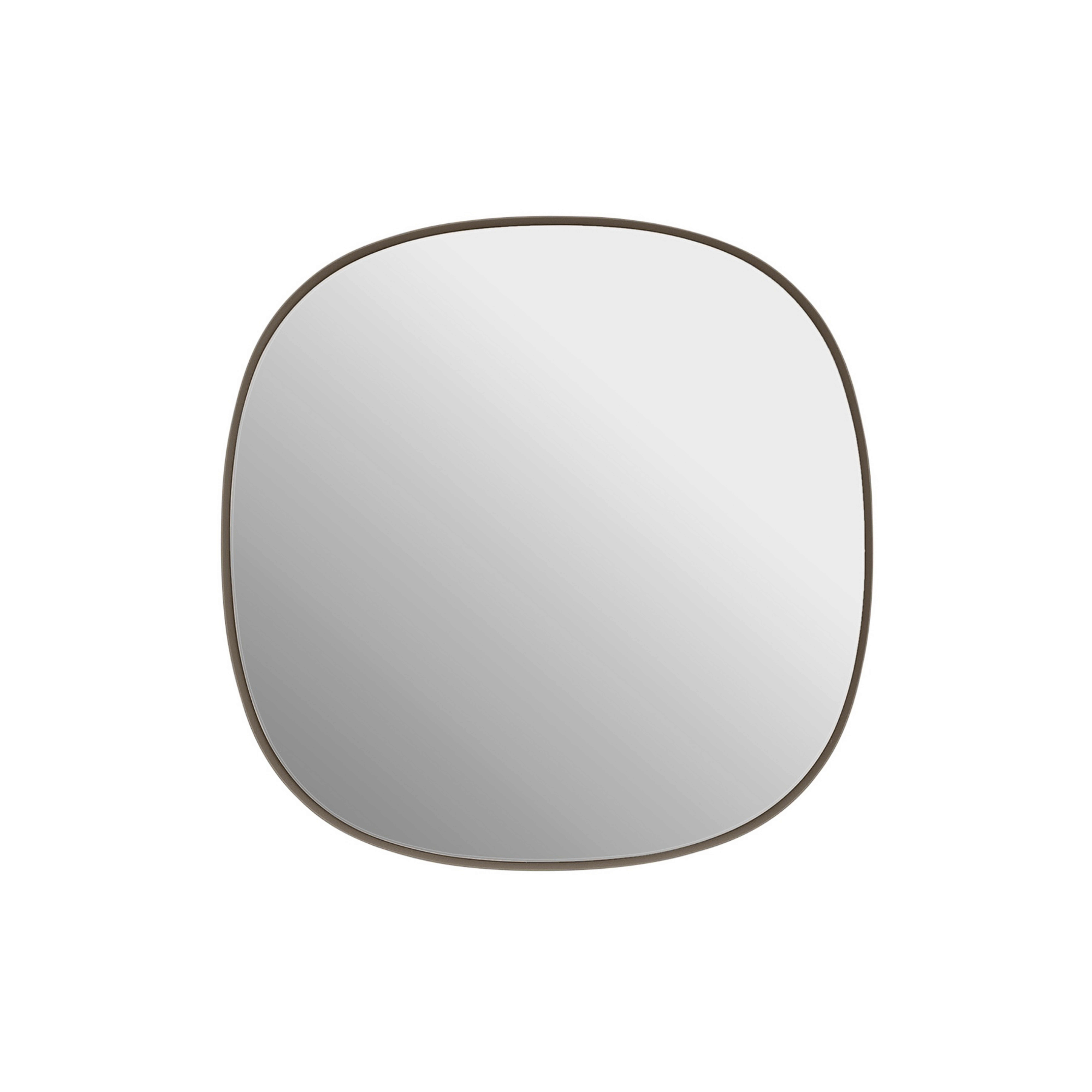 Miroir mural avec cadre beige 40 x 40 cm en acier - Muuto