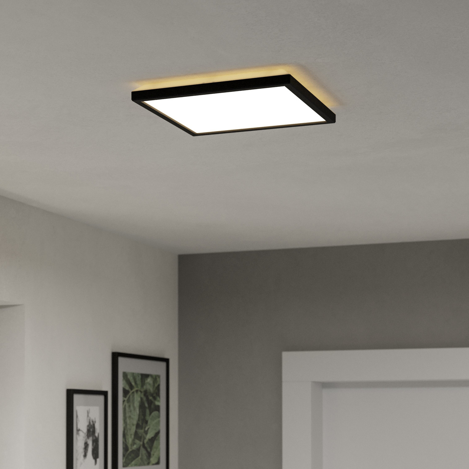 EGLO connect LED-Deckenlampe Rovito-Z, schwarz, 29 x 29 cm