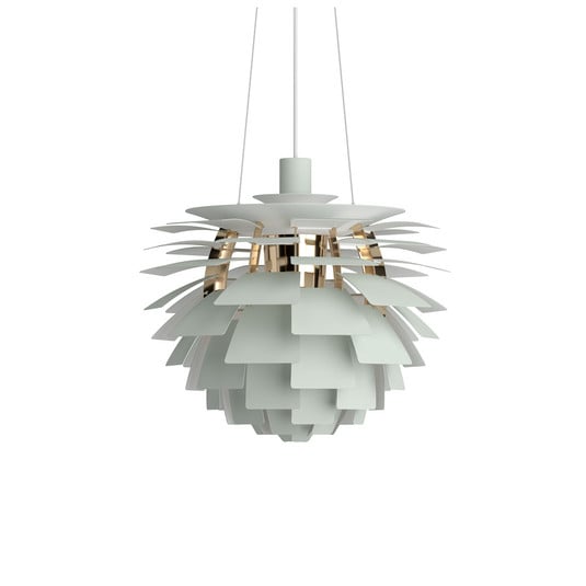 PH Artichoke hanging light green/brass 48 cm - Louis Poulsen