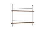 Magazine Shelving Smoked Oak/Black - Moebe