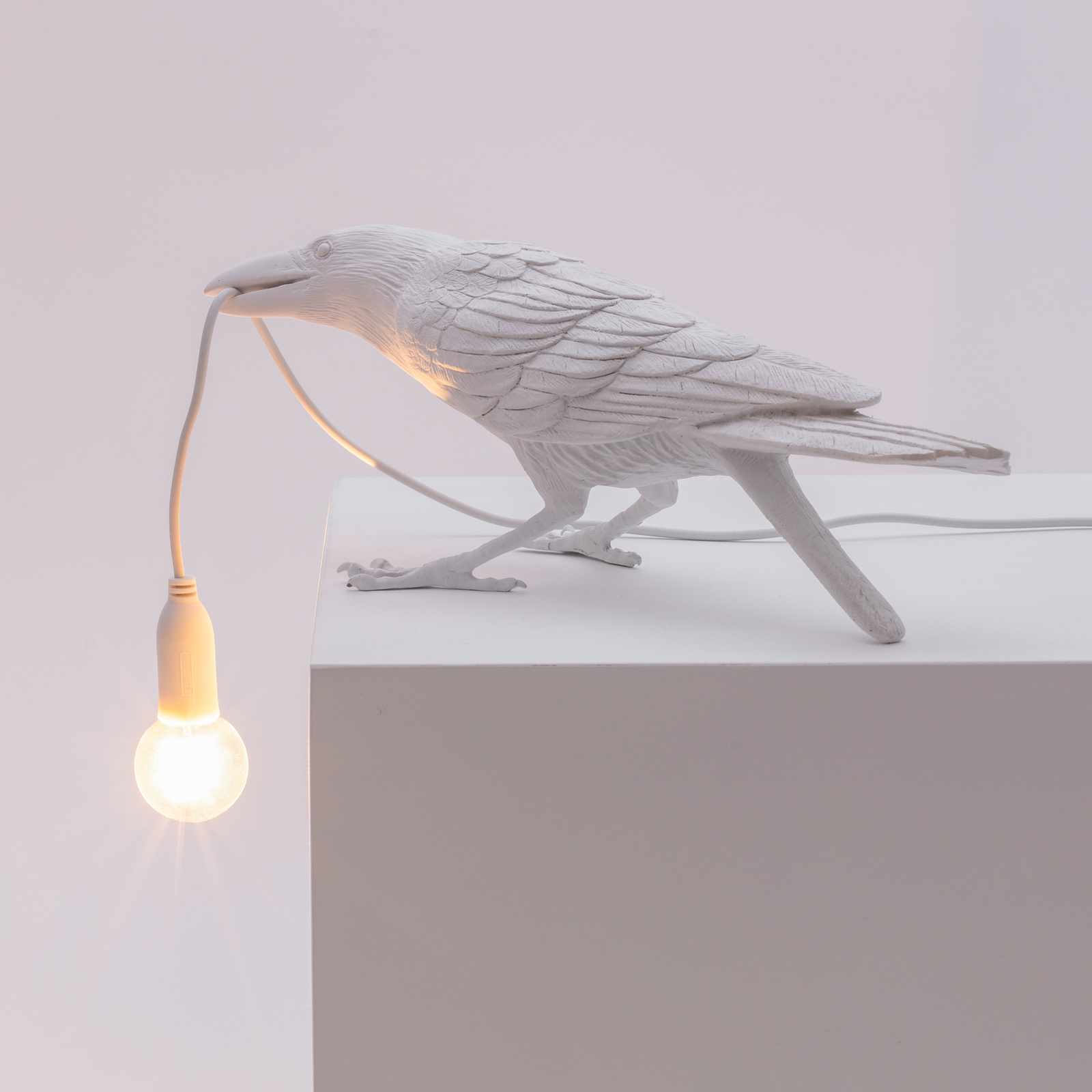LED-koristeterassivalo Bird Lamp, leikkivä, valk.