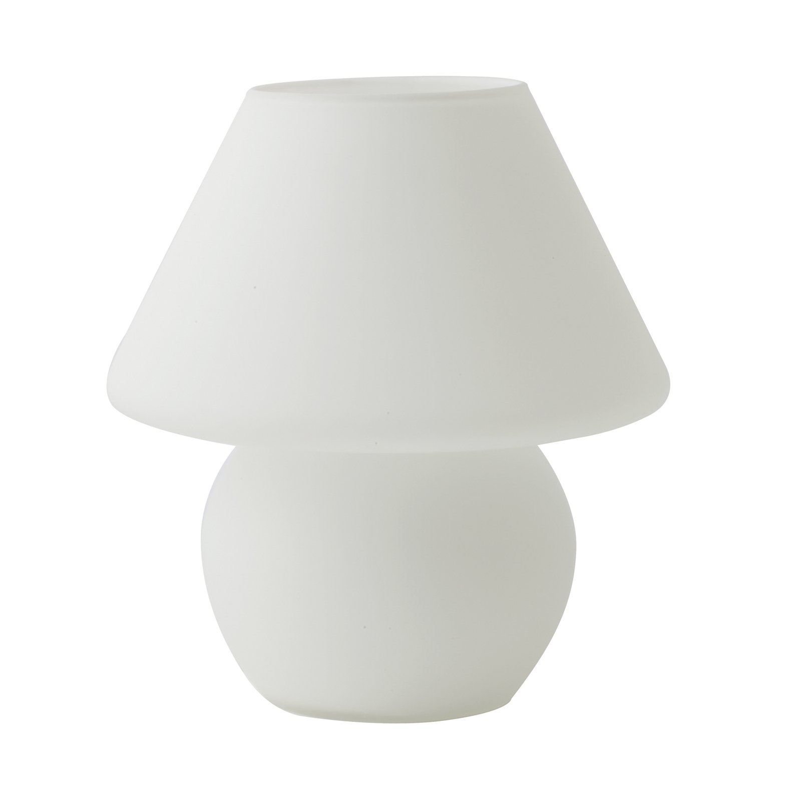 Glas bordlampe, hvid Ø 17 cm