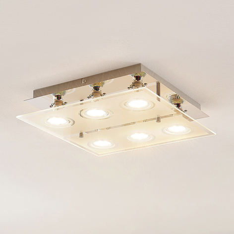 ELC Tahyla LED-taklampa, GU10, glas, 32 cm