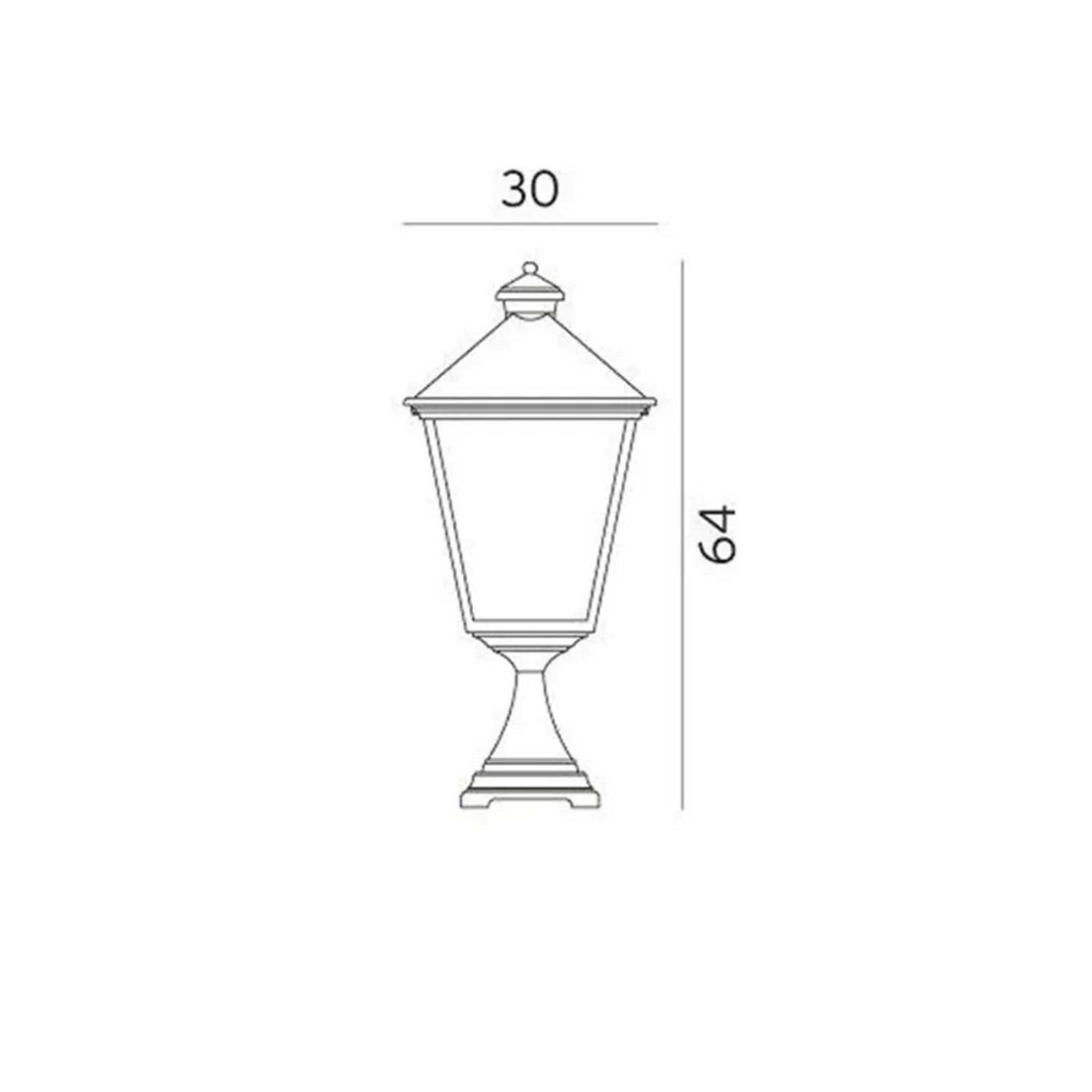 London Udendørs Bedlampe Stor t/Beton Forankring Sort Norlys - Terrasse - Aluminium