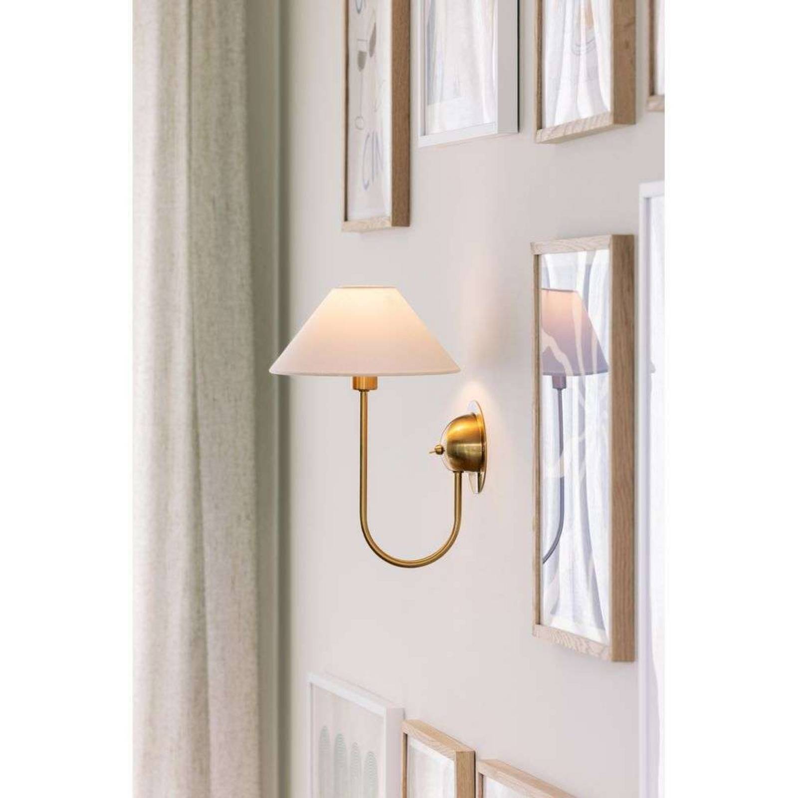 Globen Lighting Wandleuchte IRIS, creme, Höhe 32 cm günstig online kaufen