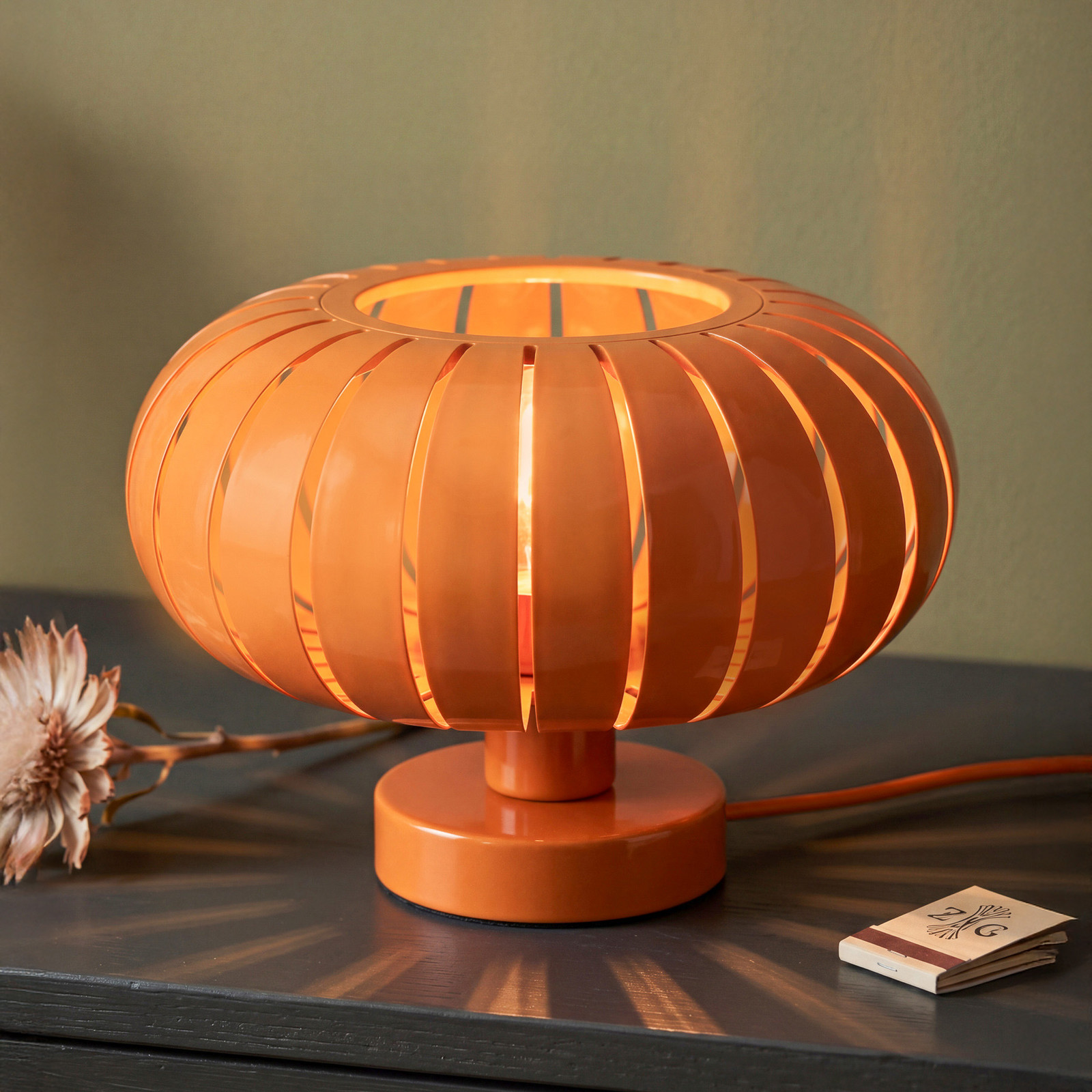 Настолна лампа OSRAM Decor Flora, оранжева, Ø 28 см, E27