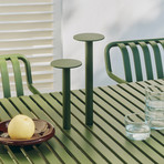 Candeeiro de mesa LED recarregável HAY HOST PORTABLE, verde azeitona, 30 cm,