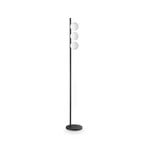 Candeeiro de pé IDEAL LUX Binomio preto, 160 cm, metal, 3 lâmpadas
