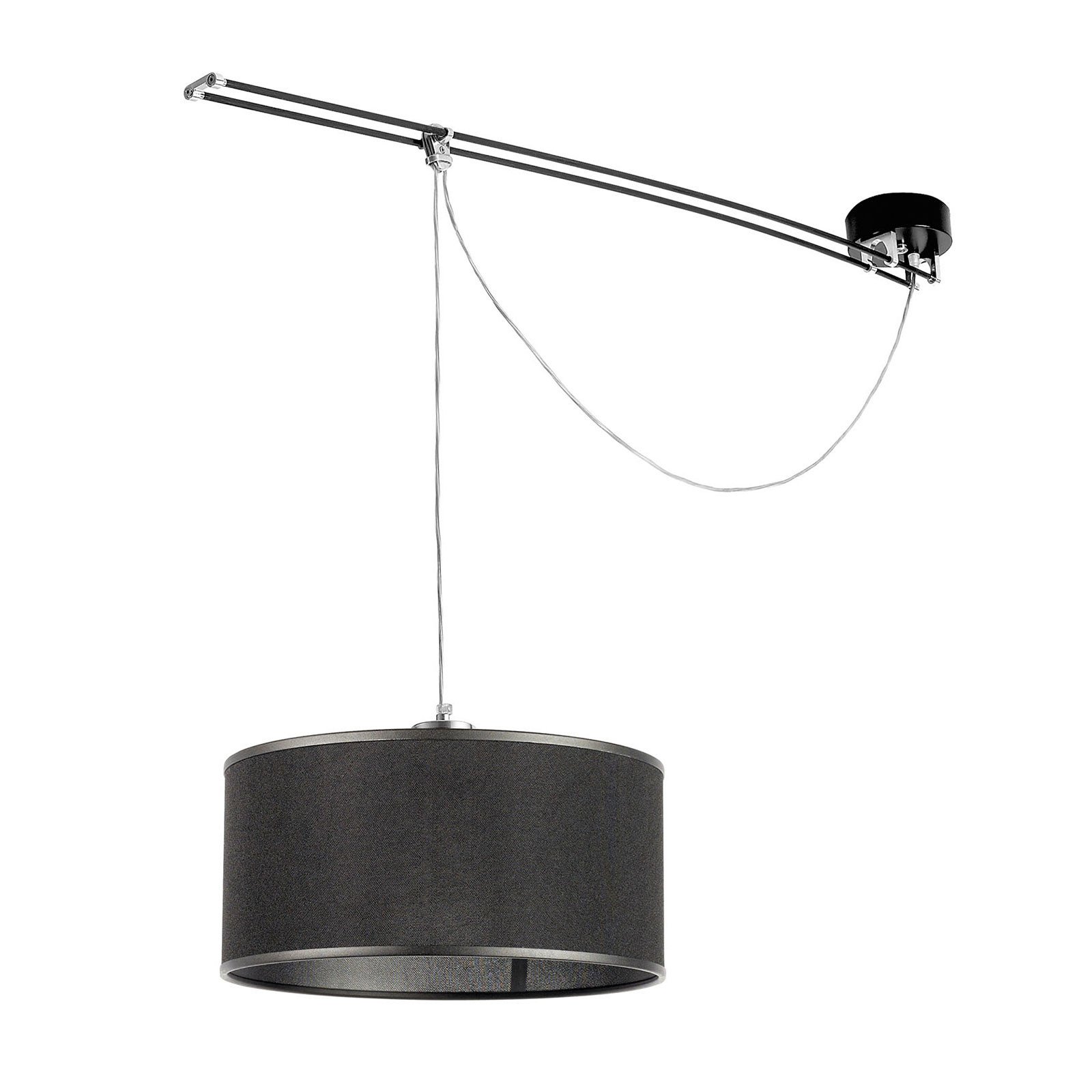 Lumina Moove lampă suspendată 1 bec negru - Camera de zi / sufragerie - Modern - Metal
