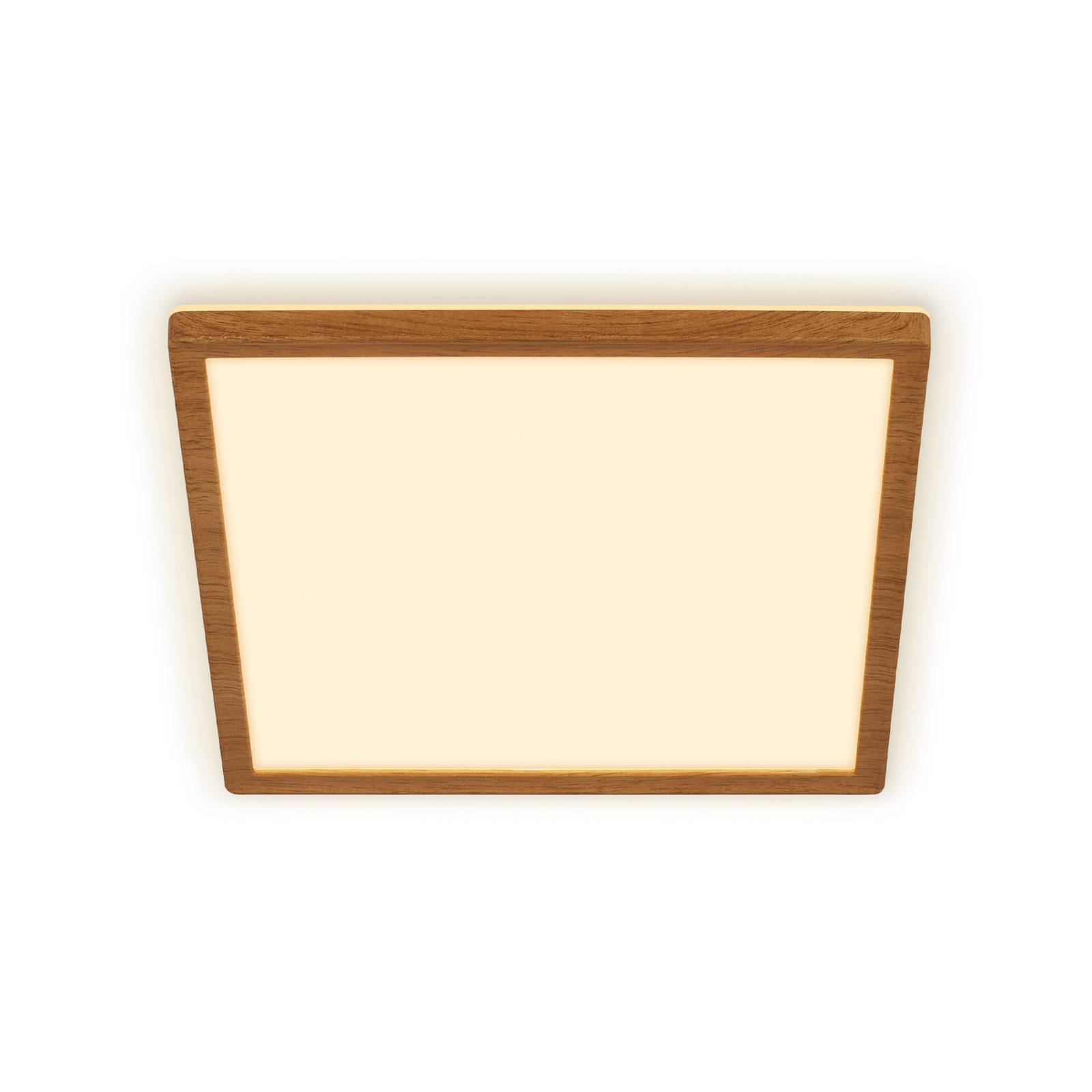 LED-Deckenleuchte Tava Wood, 29 x 29 cm, Kunststoff, 3.000 K