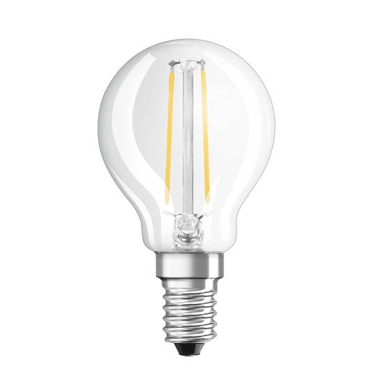 OSRAM teardrop LED bulb E14 1.5W827 clear
