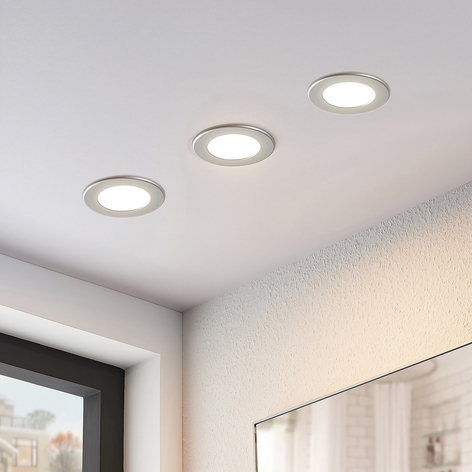 Joki LED downlight silver 3,000 K round 11.5 cm