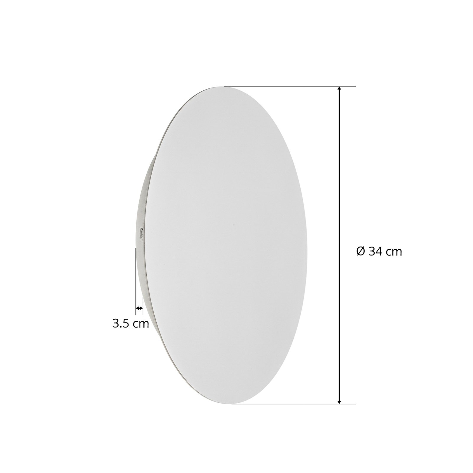 Escale Blade LED wandlamp, mat wit, Ø 34 cm