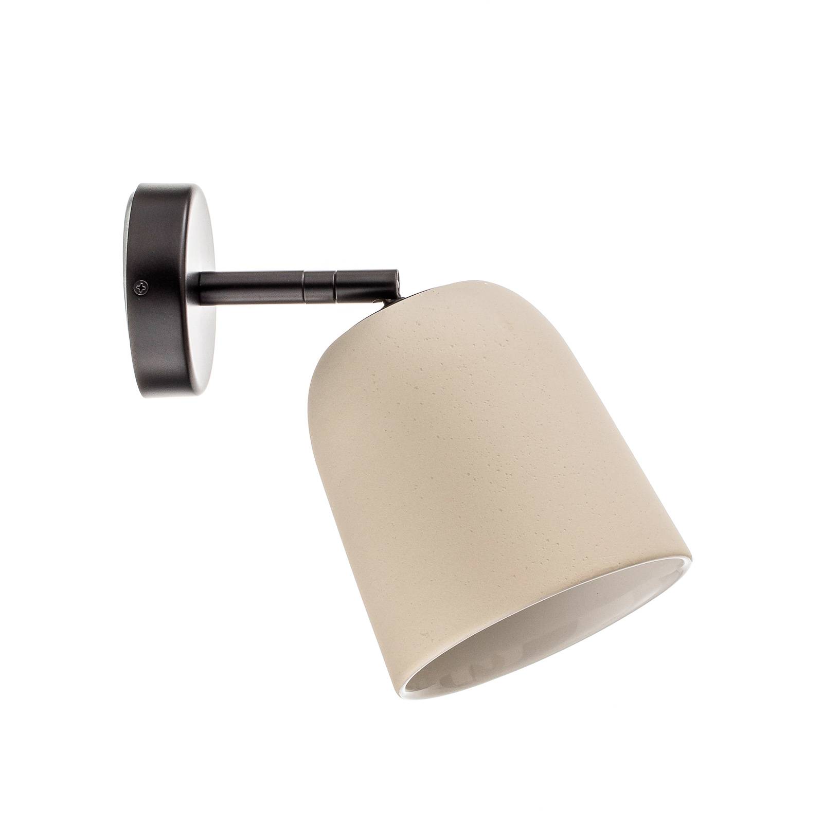 Casablanca Clavio variable ceramic wall lamp, for Living / Dining Room, aluminium, ceramic, E27, 40 W, W: 12 cm, H: 17 cm