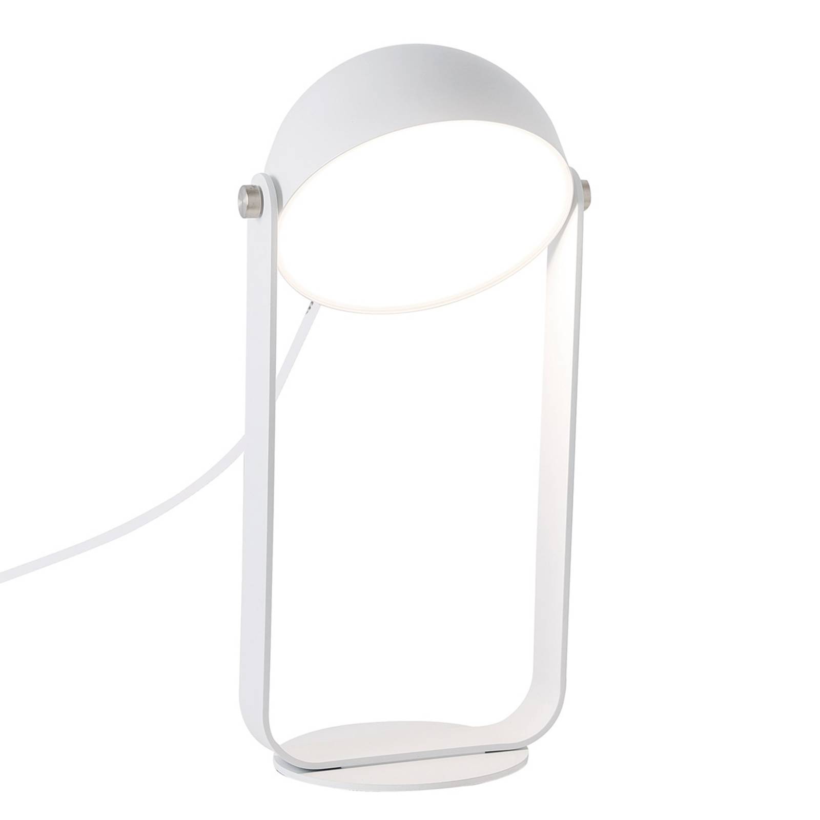 Viokef LED stolní lampa Hemi otočné stínidlo bílé