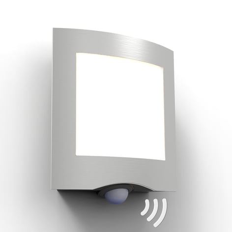 LED-Außenwandleuchte Farell, Edelstahl mit Sensor