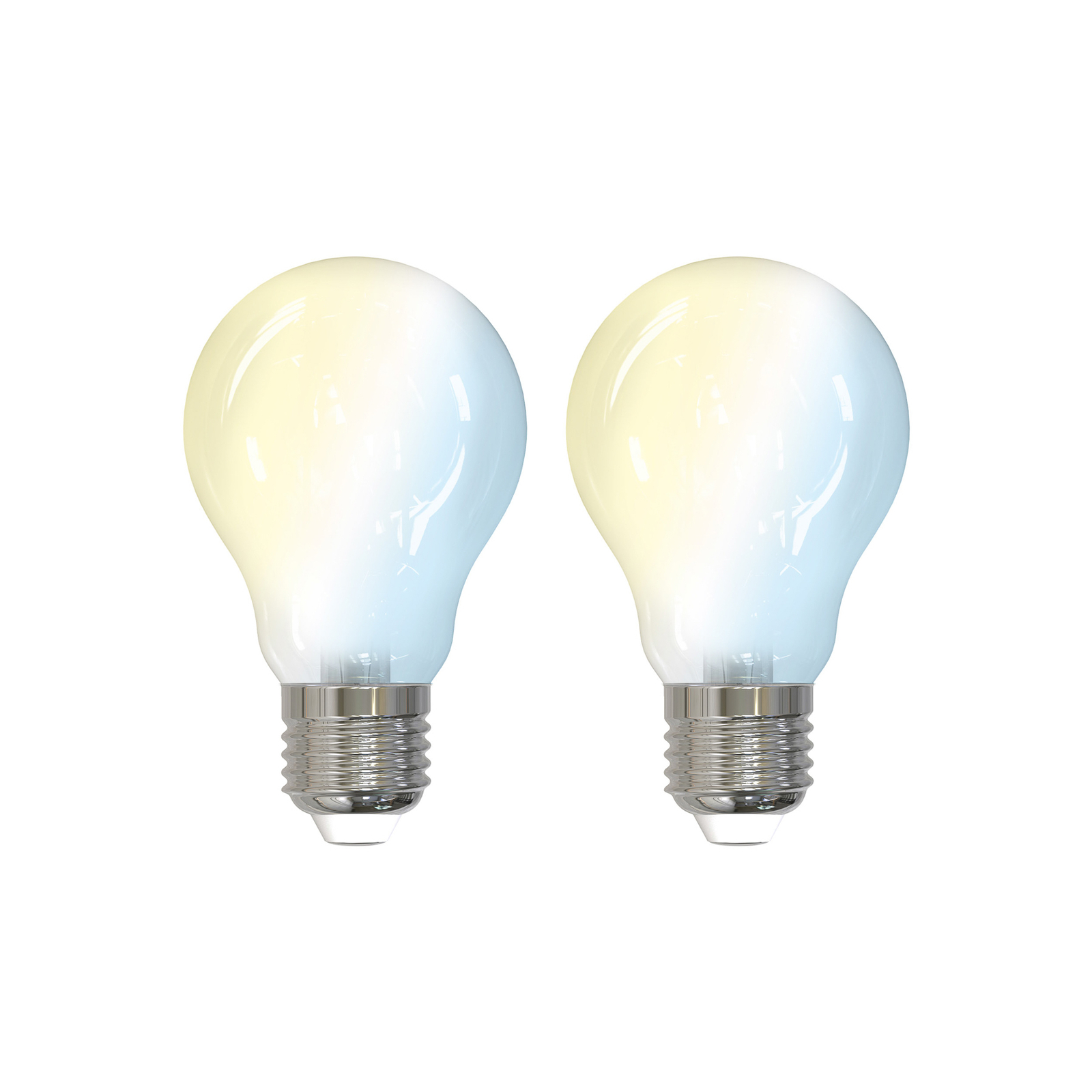 LUUMR Smart LED-pære, 2 stk, E27, A60, 7W, mat, Tuya