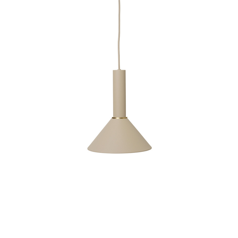 ferm LIVING Collect Taklampa Cone High Cashmere, beige från ferm LIVING