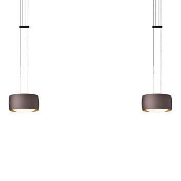 OLIGO Grace LED hanging light 2-bulb brown